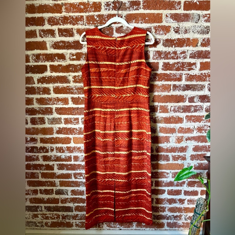 Y2K Jessica Howard linen blend orange dress - tagged: 12 - Picture 8 of 9